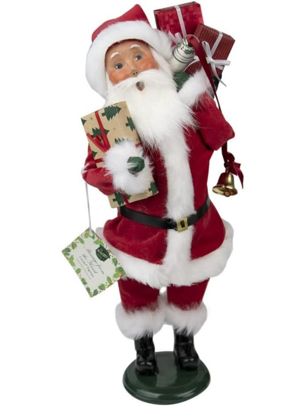 Charming Message Santa Figurine from The Santa Collection - Holiday Decor Gift